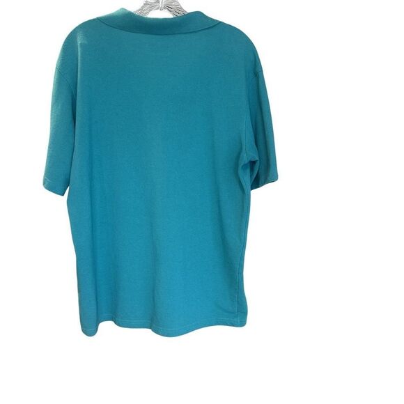 Columbia Omni-Wick Collared Polo Short Sleeve Shirt Blue-Green Size Large - Picture 3 of 8